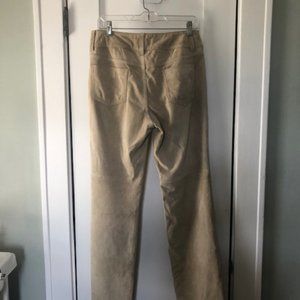 Banana Republic Pant Straight Leg Suede Leather Flat Front Size 10
